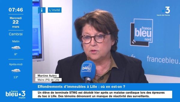 Immeubles effondrés à Lille : Martine Aubry demande "un fonds exceptionnel pour aider les commerçants"