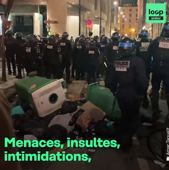 Echange hallucinant de flics intimidant un manifestant "la prochaine fois tu monteras dans une ambulance" "t'as de la chance on va se venger sur d'autres personnes"