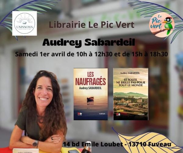 La librairie Le Pic Vert à Fuveau accueille Audrey Sabardeil