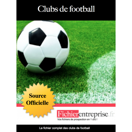 Fichier email clubs de football