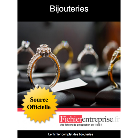 Fichier email des bijouteries