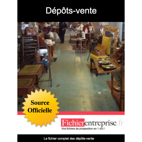 Fichier adresse email des dépots-vente