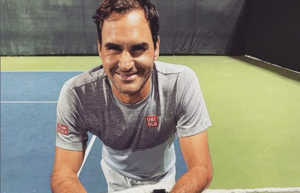 Tennis: ATP - Roger Federer a tapé la balle avec des étudiants à New-York