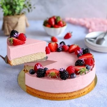 Gâteau à la mousse de fraises {vegan}