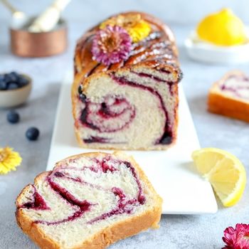 Babka citron myrtille {vegan}