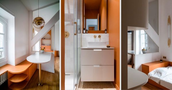 À Versailles, un studio de 17 m² optimisé grâce à des menuiseries sur-mesure