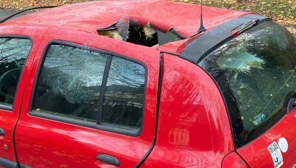 Trou dans le toit d'une voiture à Strasbourg : ce n'était pas une météorite