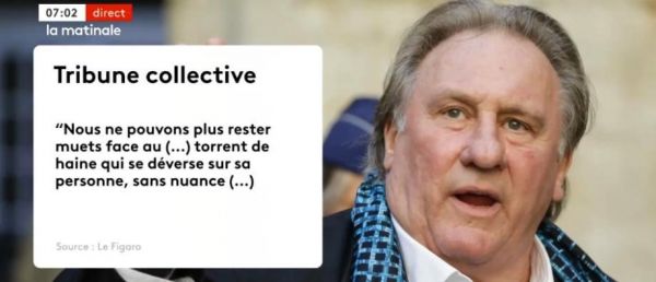 Les associations féministes se disent "atterrées" après la tribune des stars du cinéma pour défendre Gérard Depardieu : "C'est un crachat au visage des victimes de violences"