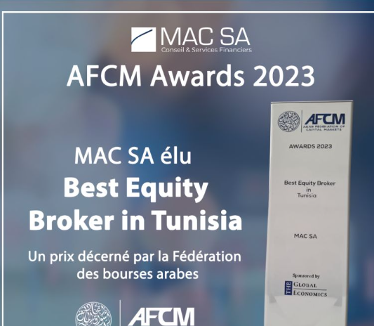 Mac Sa remporte le titre de meilleur intermédiaire en bourse en Tunisie