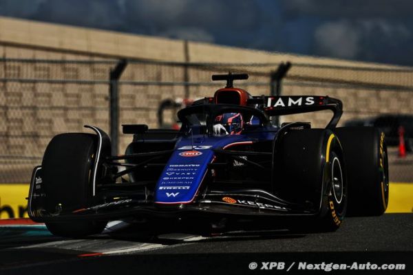 Williams F1 : Sargeant loupe la Q2 de pneus, Albon se plaint des pneus