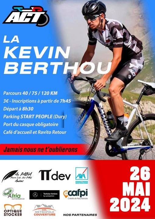CYCLISME : L’hommage à Kevin Berthou aura lieu le 26 mai