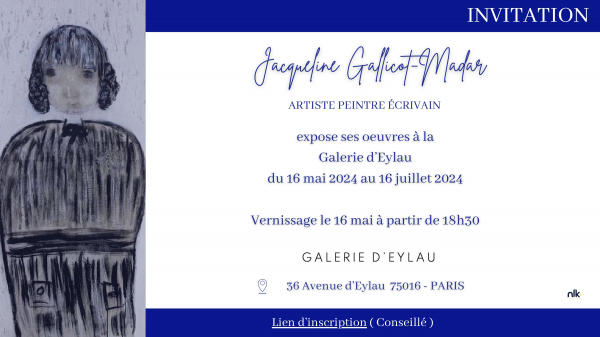 Exposition. “Le silence de la Mémoire”,  de Jacqueline Gallicot-Madar, peintre et écrivain