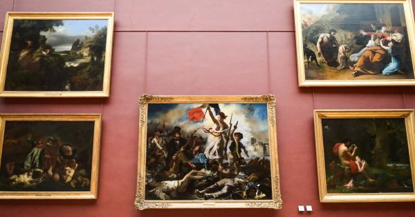 Culture. Louvre : des militants collent des affiches autour de "La liberté guidant le peuple"