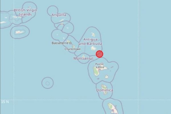 Tremblement de terre de magnitude 5,4 ressenti en Guadeloupe