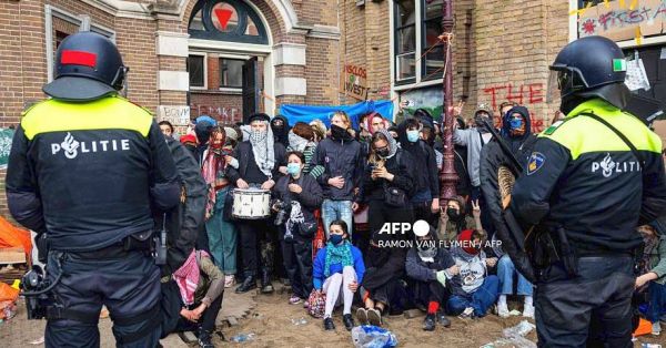Amsterdam. Mobilisation pro-Palestine : manifestants et policiers s'affrontent à l'université