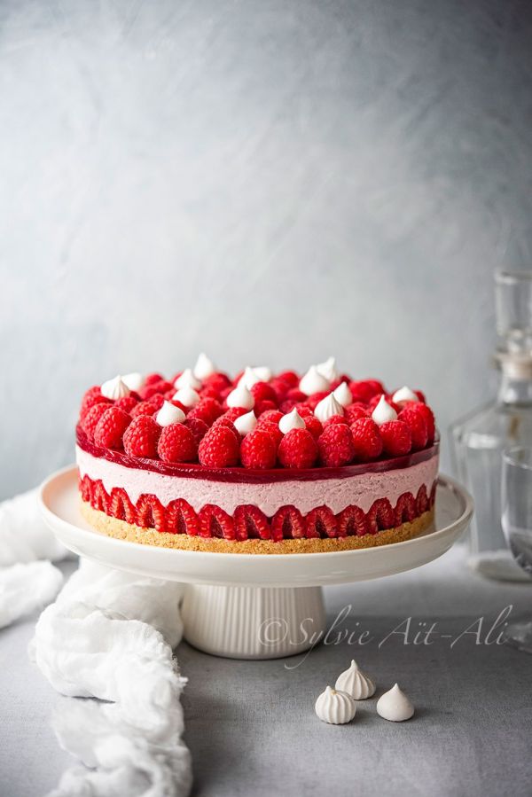 Cheesecake sans cuisson à la framboise
