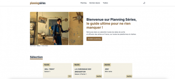 Rendez-vous sur planningseries.fr