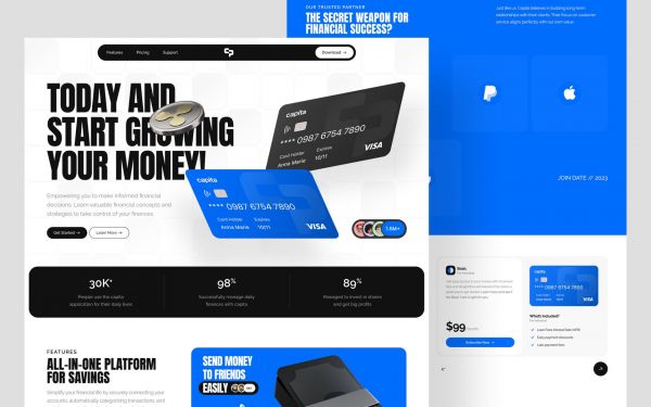 15 landing page de finances qui vont vous inspirer