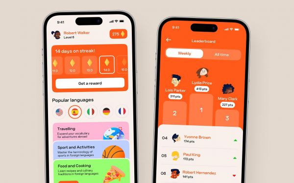 22 idées de design UI d'applications mobiles éducatives