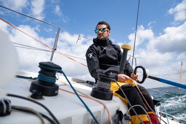 Figaro. Thomas de Dinechin, skipper du Figaro Almond, bizuth de la Solitaire