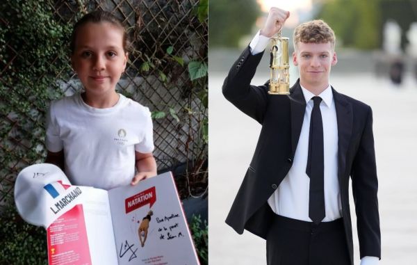 JO Paris 2024 : Victoire pour Apolline, la jeune fan de Léon Marchand a reçu un cadeau du nageur