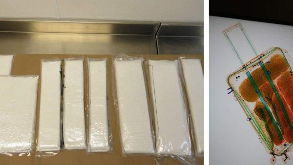 Deux Canadiens arrêtés avec 25 kg de méthamphétamine dans leurs valises
