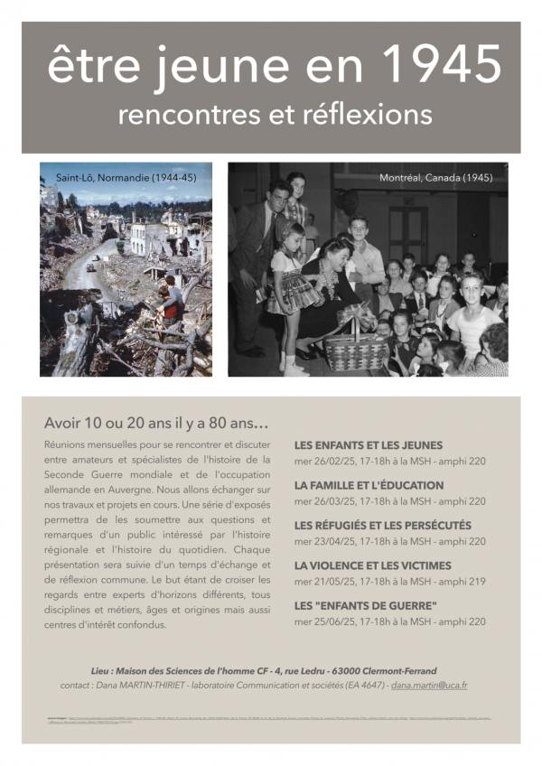Etre jeune en 1945 : rencontres et réflexions