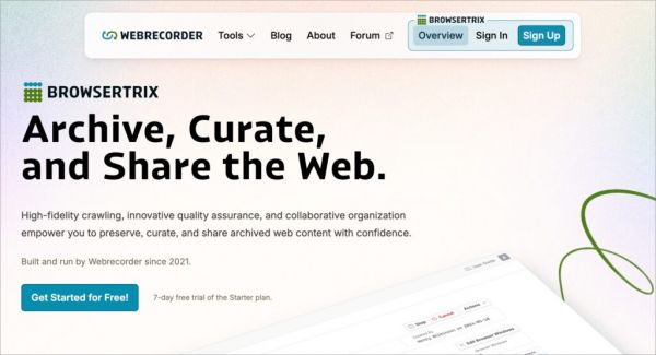 Browsertrix. L’archivage web qui voit tout, capture tout