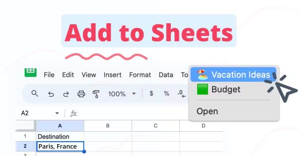 Add to Sheets. Une extension maline qui connecte le web à Google Sheets en un clic
