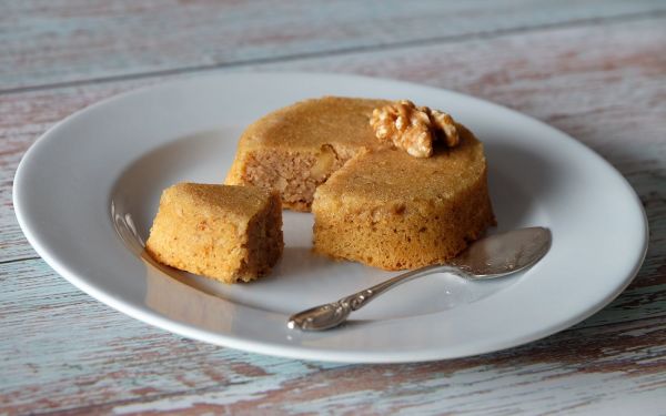 Petit gâteau fondant aux noix (sans farine) à l'airfryer