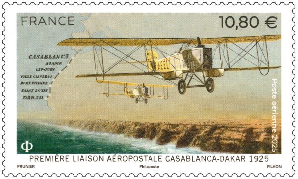 La Poste commémore la première liaison postale aérienne entre Casablanca et Dakar