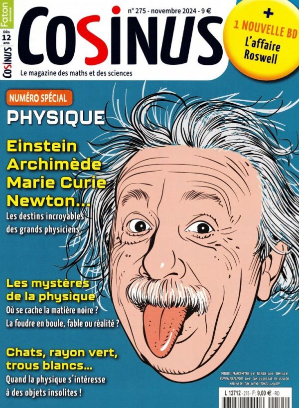 43€ ! l’abonnement à  COSINUS : Le magazine des sciences et des maths à prix mini