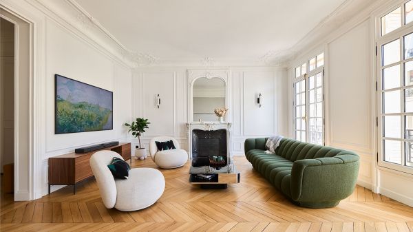 Tocqueville, un appartement haussmannien intemporel