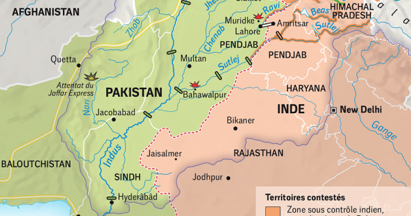 Inde-Pakistan, fleuves et frontières disputés