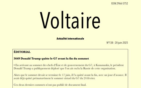 Voltaire, actualité internationale, n°138