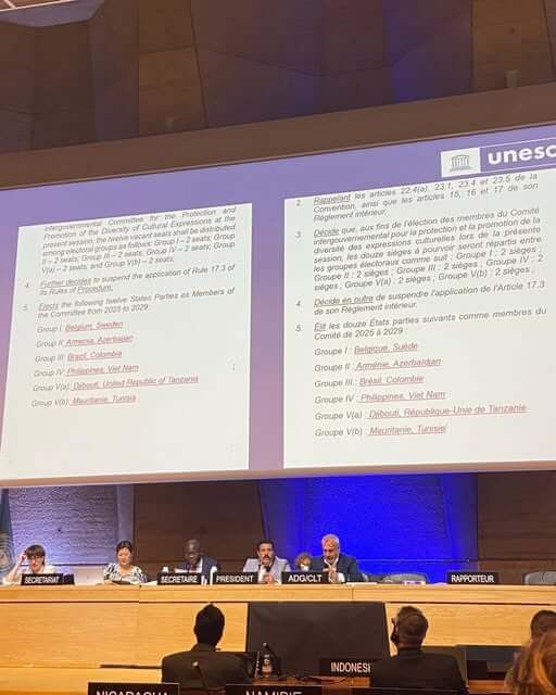 La Tunisie élue à l'unanimité au sein du Comité intergouvernemental de l'UNESCO pour la période 2025-2029
