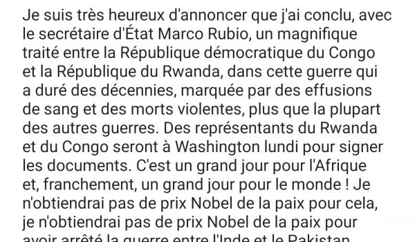 L'ambassadeur de la "paix & sécurité" s'auto-glorifie!