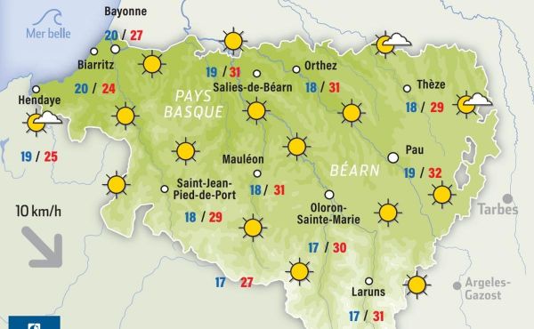Va-t-il encore faire si chaud dans les Pyrénées-Atlantiques ce dimanche ? Vos prévisions météo du jour