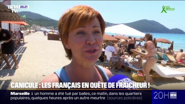 Canicule: "On est complets sur toute la semaine", se réjouit une plagiste à Saint-Cyr-sur-Mer