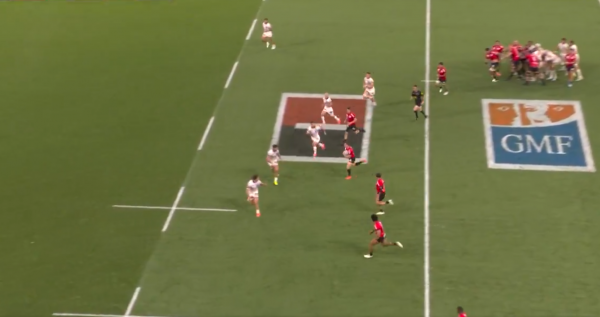 VIDEO – La magnifique percée de Paolo Garbisi pour l’essai de Leicester Fainga’anuku !