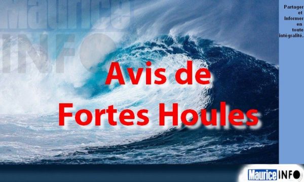 Avertissement de fortes houles pour Maurice [23-06-2025 : 04:00 —>24-06-2025 : 10:00]