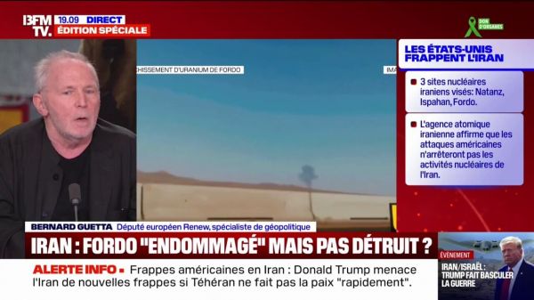 Frappes américaines en Iran: "Le régime iranien est considérablement affaibli", réagit Bernard Guetta, député européen Renew