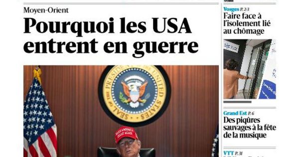 Vosges. Découvrez la Une de votre quotidien du lundi 23 juin