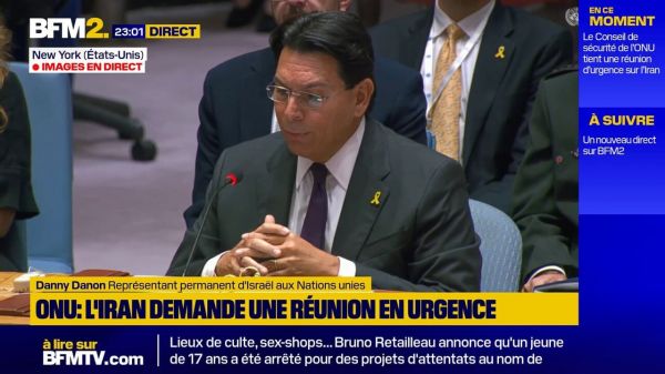Iran-Israël: "Le monde entier devrait dire merci aux États-Unis", selon le représentant d'Israël à l'ONU