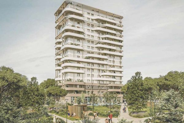 Renouvellement urbain au Grand Bellevue : réhabilitation de la tour du Doubs et création de logements à Nantes