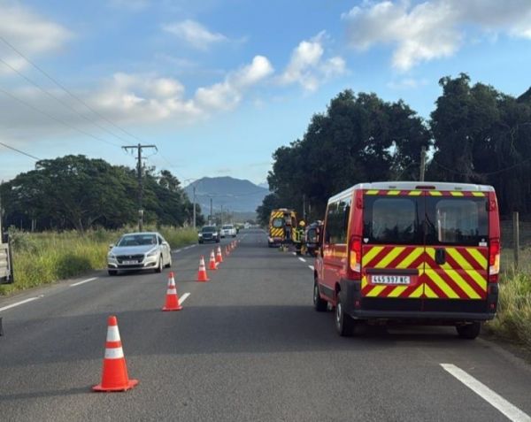 [Mise à jour] Accident sur la RT1 à Païta : un blessé évacué au Médipôle