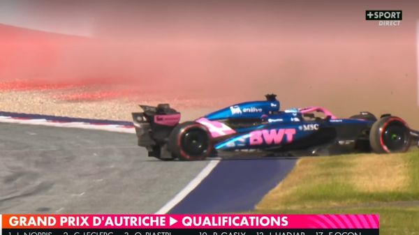 F1: "Une erreur qui fait chier", le spectaculaire double 360 de Gasly lors des qualifications du GP d'Autriche