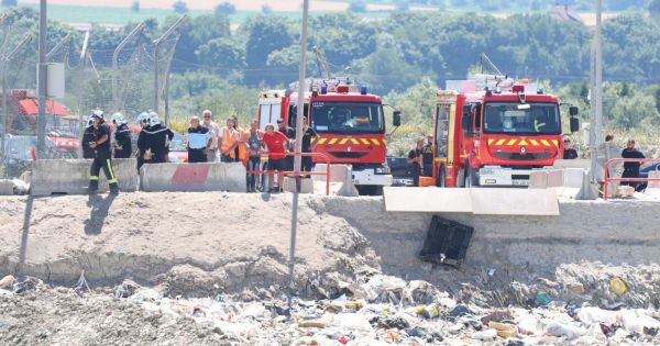 Retzwiller. Incendie en cours sur le site d'enfouissement des déchets