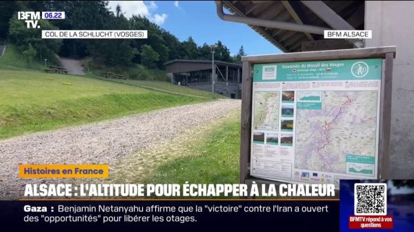 Canicule: ces habitants du Grand Est choisissent le col de la Schlucht, en altitude, pour échapper à la chaleur