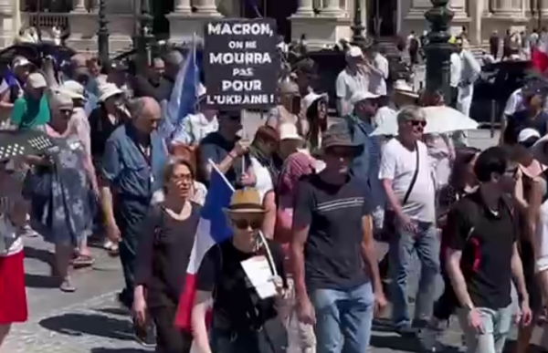 «Macron, on ne mourra pas pour l'Ukraine» : une manifestation contre l'aide financière aux pays en guerre à Paris